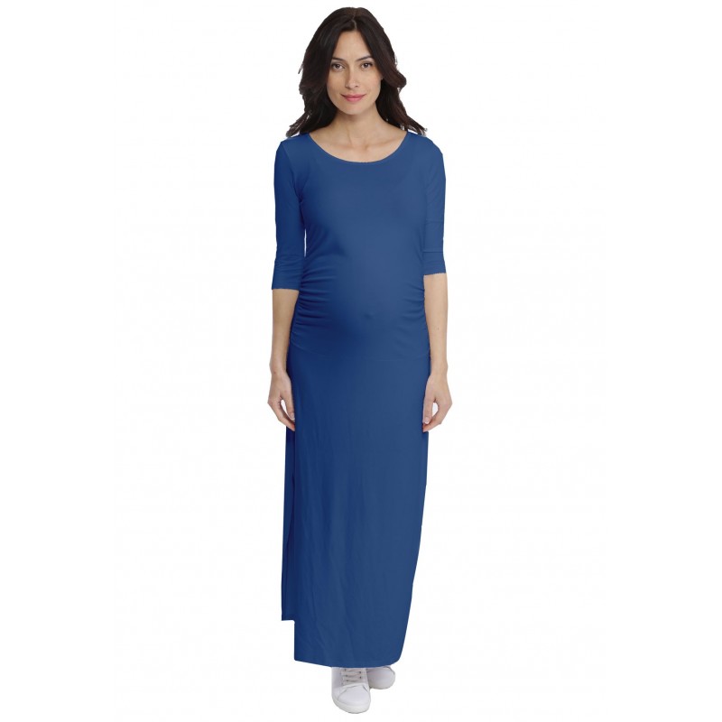 Robe longue de grossesse en modal JACINTHE Robe longue de grossesse en modal JACINTHE