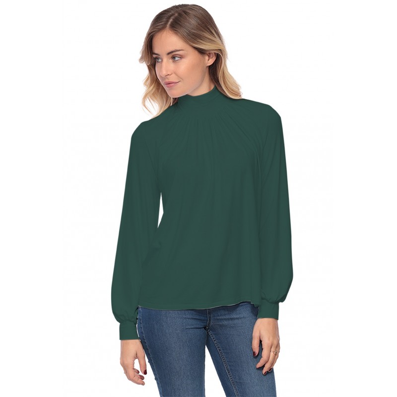 Tee-shirt col montant plissé manches longues SANDY Tee-shirt col montant plissé manches longues SANDY