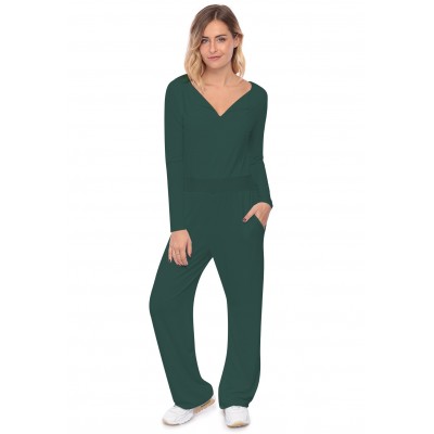 Combinaison pantalon, col V à revers MOLLY