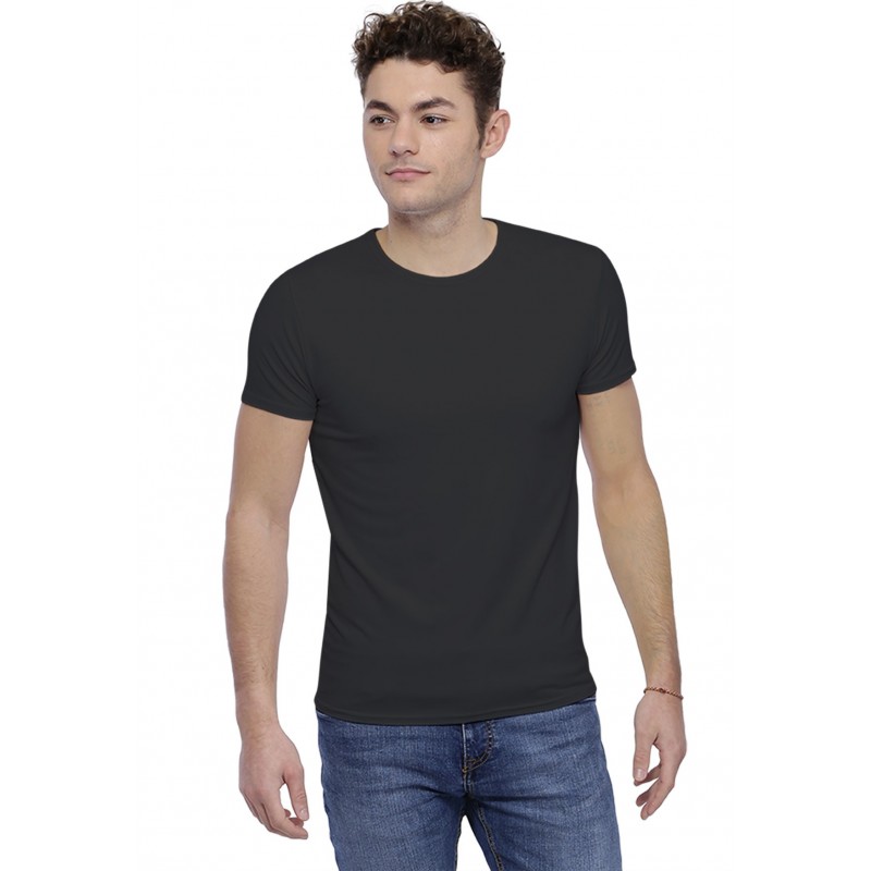 T-shirt col rond finition colletage manches courtes en modal THOMAS T-shirt col rond finition colletage manches courtes en modal THOMAS