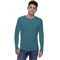 Tee-shirt col rond finition colletage manches longues en modal THOMAS