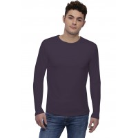 Tee-shirt col rond finition colletage manches longues en modal THOMAS