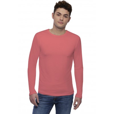 Tee-shirt col rond finition colletage manches longues en modal THOMAS
