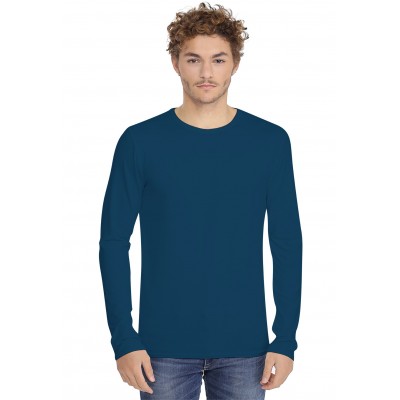 Tee-shirt col rond finition colletage manches longues en modal THOMAS