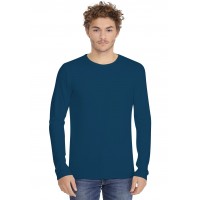 Tee-shirt col rond finition colletage manches longues en modal THOMAS
