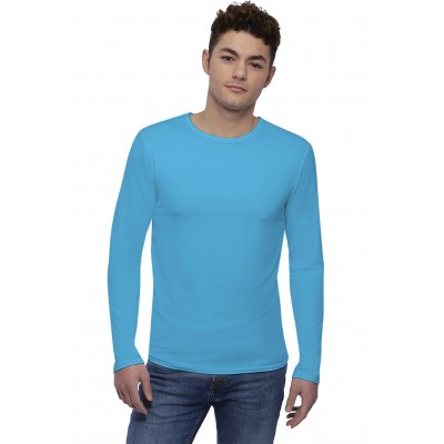 Tee-shirt col rond finition colletage manches longues en modal THOMAS
