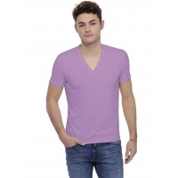 T-shirt col V profond bande rapportée manches courtes en modal JULIEN