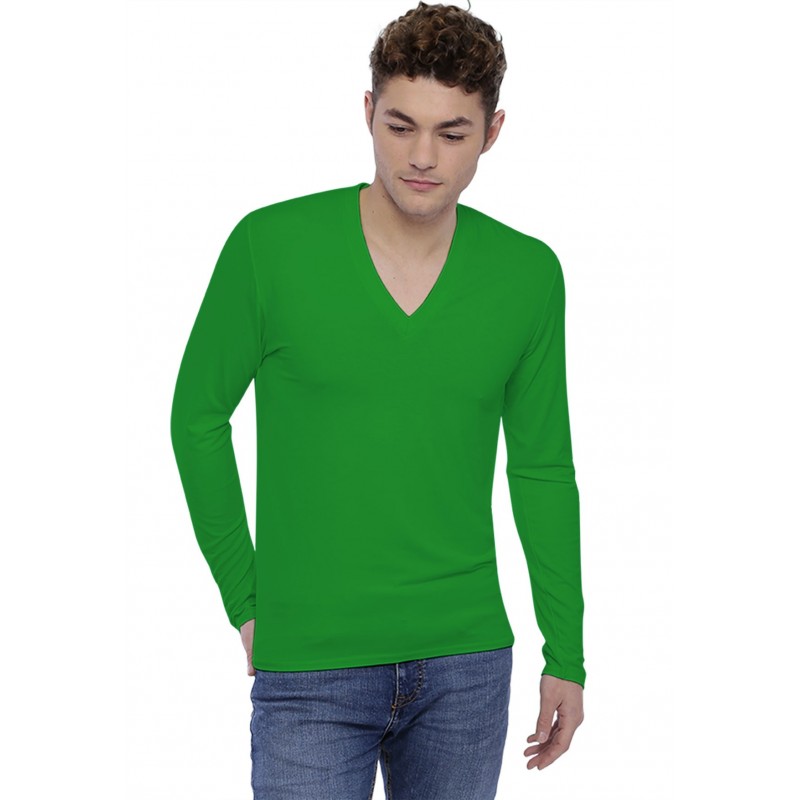 Tee-shirt col V profond manches longues en modal JULIEN Tee-shirt col V profond manches longues en modal JULIEN