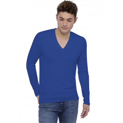 Tee-shirt col V profond manches longues en modal JULIEN