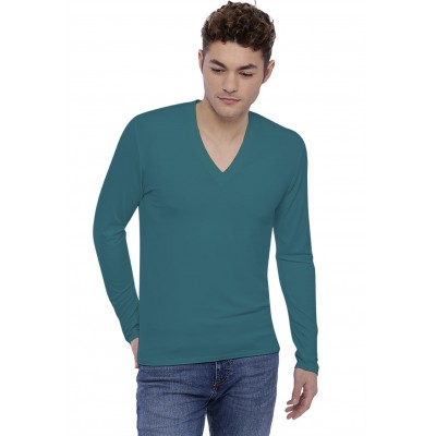 Tee-shirt col V profond manches longues en modal JULIEN