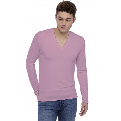 Tee-shirt col V profond manches longues en modal JULIEN