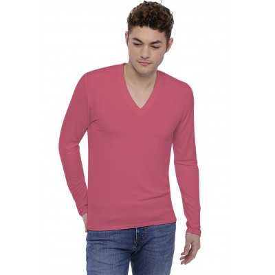 Tee-shirt col V profond manches longues en modal JULIEN