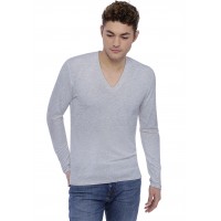 Tee-shirt col V profond manches longues en modal JULIEN