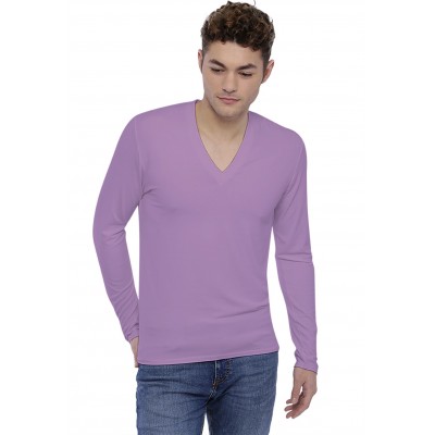 Tee-shirt col V profond manches longues en modal JULIEN