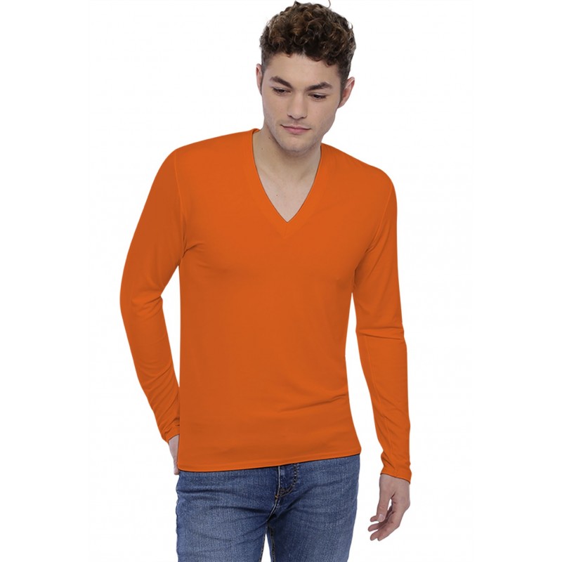 Tee-shirt col V profond manches longues en modal JULIEN Tee-shirt col V profond manches longues en modal JULIEN