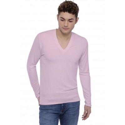 Tee-shirt col V profond manches longues en modal JULIEN