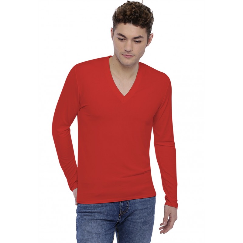 Tee-shirt col V profond manches longues en modal JULIEN Tee-shirt col V profond manches longues en modal JULIEN