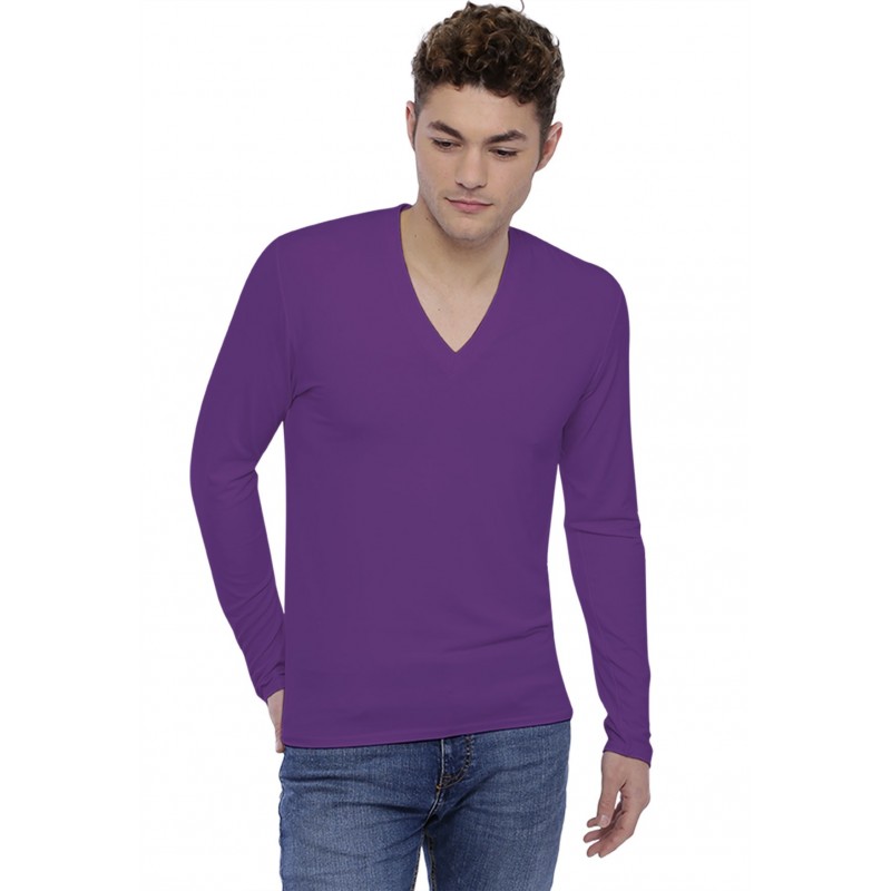Tee-shirt col V profond manches longues en modal JULIEN Tee-shirt col V profond manches longues en modal JULIEN