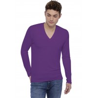 Tee-shirt col V profond manches longues en modal JULIEN