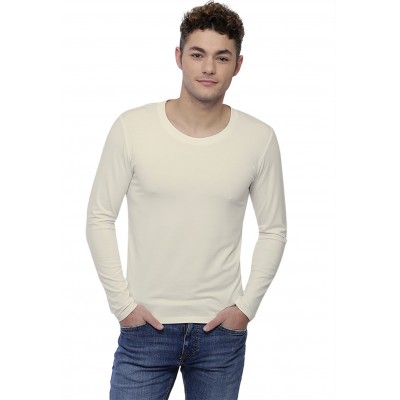 T-shirt col rond dégagé manches longues en modal THIERRY