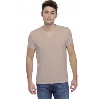 T-shirt col V couture dos apparente manches courtes en modal BEN