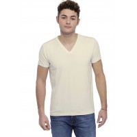 T-shirt col V couture dos apparente manches courtes en modal BEN