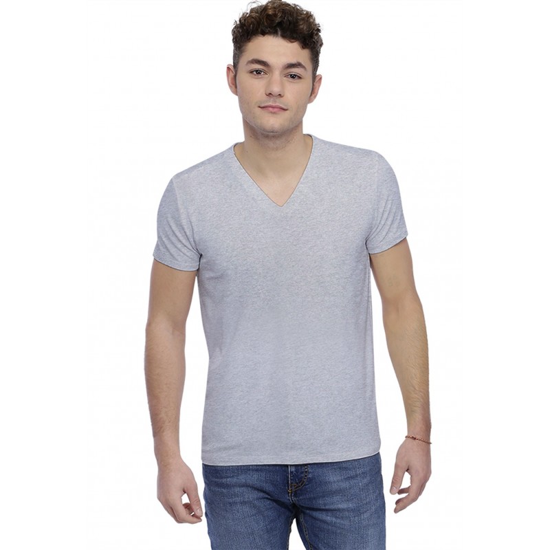 T-shirt col V couture dos apparente manches courtes en modal BEN T-shirt col V couture dos apparente manches courtes en modal BEN