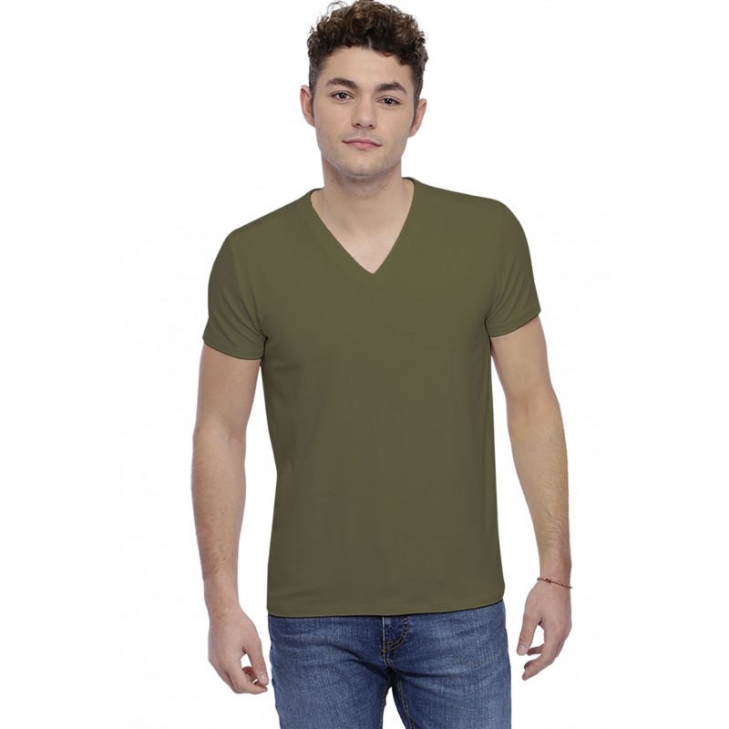T-shirt col V couture dos apparente manches courtes en modal BEN T-shirt col V couture dos apparente manches courtes en modal BEN