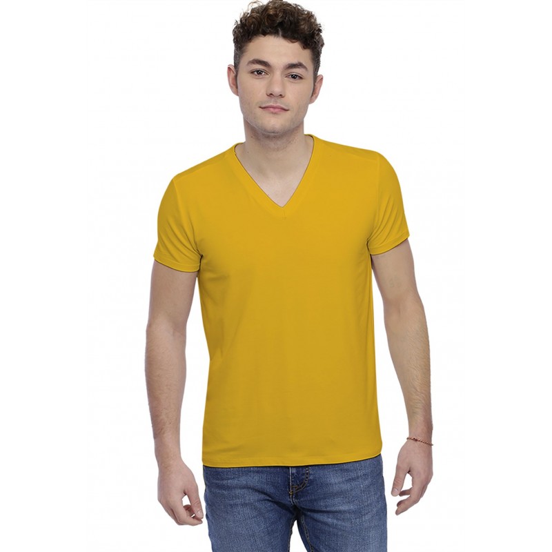 T-shirt col V couture dos apparente manches courtes en modal BEN T-shirt col V couture dos apparente manches courtes en modal BEN