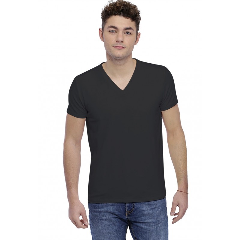 T-shirt col V couture dos apparente manches courtes en modal BEN T-shirt col V couture dos apparente manches courtes en modal BEN