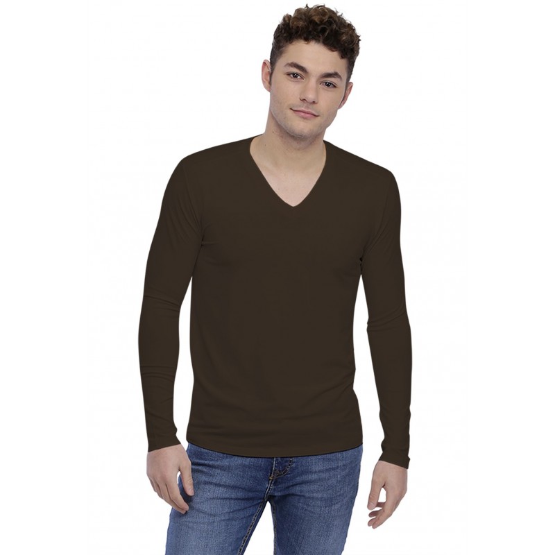 T-shirt col V découpe dans le dos manches longues en modal BEN T-shirt col V découpe dans le dos manches longues en modal BEN