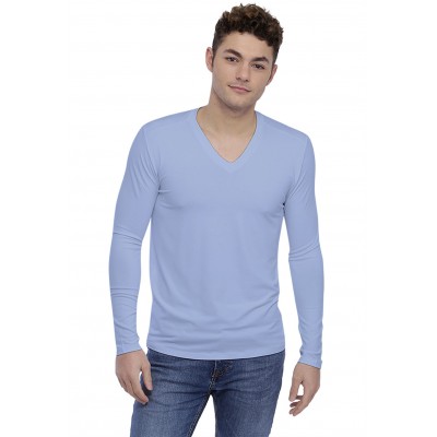 T-shirt col V découpe dans le dos manches longues en modal BEN