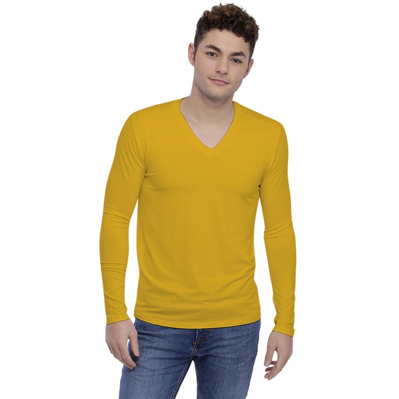 T-shirt col V découpe dans le dos manches longues en modal BEN T-shirt col V découpe dans le dos manches longues en modal BEN