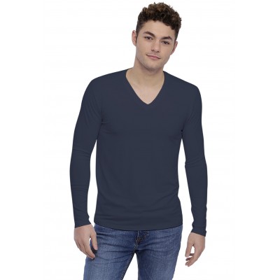 T-shirt col V découpe dans le dos manches longues en modal BEN