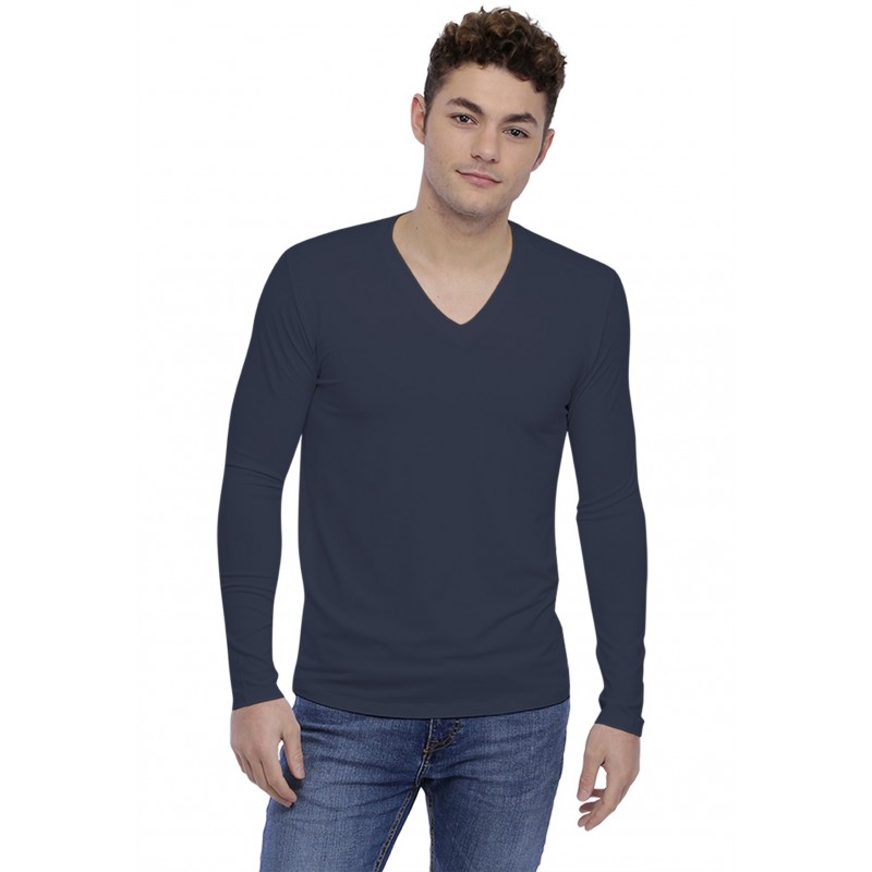 T-shirt col V découpe dans le dos manches longues en modal BEN T-shirt col V découpe dans le dos manches longues en modal BEN
