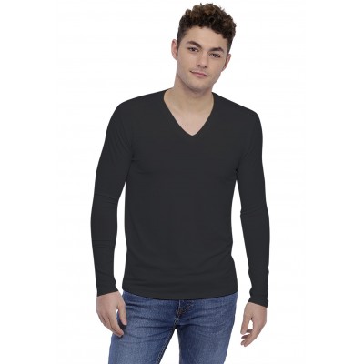 T-shirt col V découpe dans le dos manches longues en modal BEN