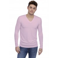 T-shirt col V découpe dans le dos manches longues en modal BEN
