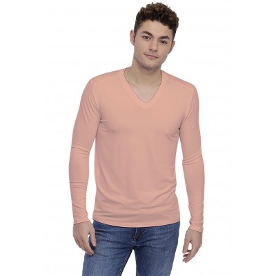 T-shirt col V découpe dans le dos manches longues en modal BEN