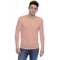 T-shirt col V découpe dans le dos manches longues en modal BEN