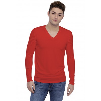 T-shirt col V découpe dans le dos manches longues en modal BEN