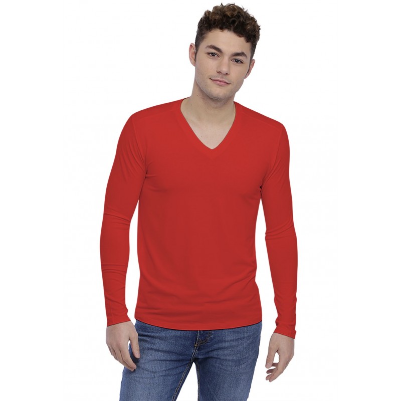 T-shirt col V découpe dans le dos manches longues en modal BEN T-shirt col V découpe dans le dos manches longues en modal BEN