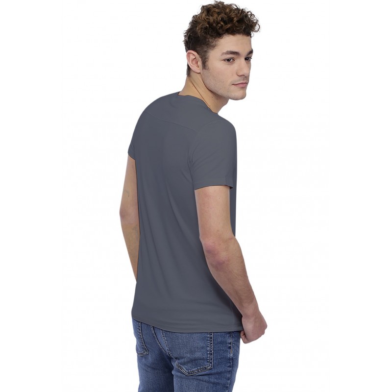 T-shirt col rond bande rapportée manches courtes en modal BENJI T-shirt col rond bande rapportée manches courtes en modal BENJI