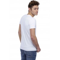 T-shirt col rond bande rapportée manches courtes en modal BENJI