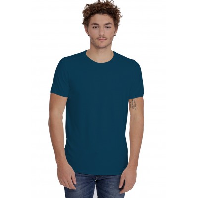 T-shirt col rond bande rapportée manches courtes en modal BENJI