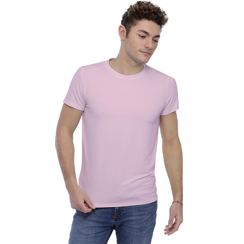 T-shirt col rond bande rapportée manches courtes en modal BENJI T-shirt col rond bande rapportée manches courtes en modal BENJI