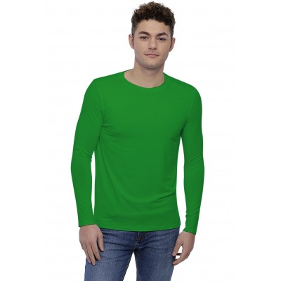 T-shirt col rond bande rapportée manches longues en modal BENJI