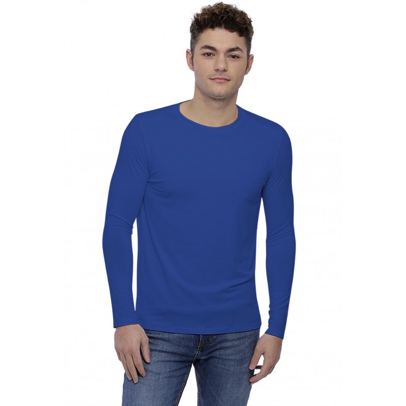 T-shirt col rond bande rapportée manches longues en modal BENJI T-shirt col rond bande rapportée manches longues en modal BENJI