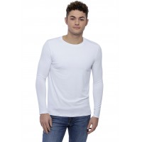 T-shirt col rond bande rapportée manches longues en modal BENJI