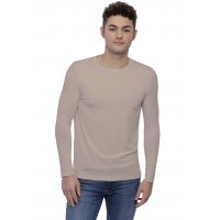 T-shirt col rond bande rapportée manches longues en modal BENJI
