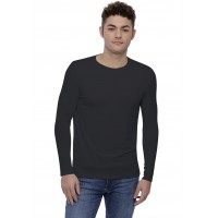 T-shirt col rond bande rapportée manches longues en modal BENJI